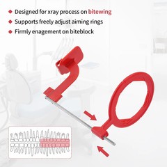 Dental X-Ray Aiming Ring Kit, Pack of 5, for Bitewing Red Fully Autoclavable