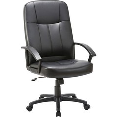 Lorell LLR60120 Executive Leather High-back Chair Black