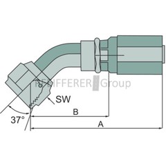 GATES Press Nipple – JIC PNE 20 DKJ 1.1/16″ 45° V-No. 12G-12FJX45S