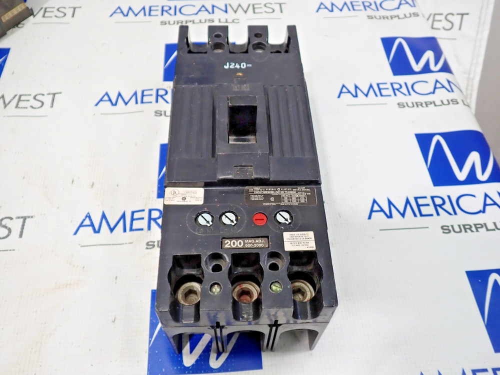 General Electric Circuit Breaker TFJ236200 3 Pole 200 Amp 600VAC – TESTED