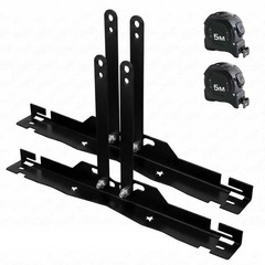 2Pcs Wheel Toe Alignment Tool Plate Kit with two 5M tape measures Orange/Black