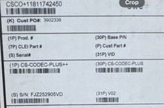 New Cisco CS-CODEC-PLUS ++ UPoE+ TTC7-25 Video Conference Webex Unit — FREE SHIP