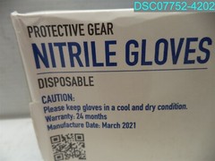 QTY=1000: Bluzen Nitrile Gloves, 4 Mil, Blue, Large 810676032072