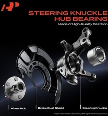 Front Left Steering Knuckle & Wheel Bearing Hub Assembly for Hyundai Elantra