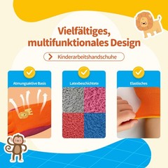 3 Pairs Kids Work Gloves Gardening Gloves Children for 810 Years, Slip…