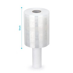 Mini Clear Stretch Wrap Film 5″ x 1000ft, 80 Gauge Thick, Self-Adhering for Movi