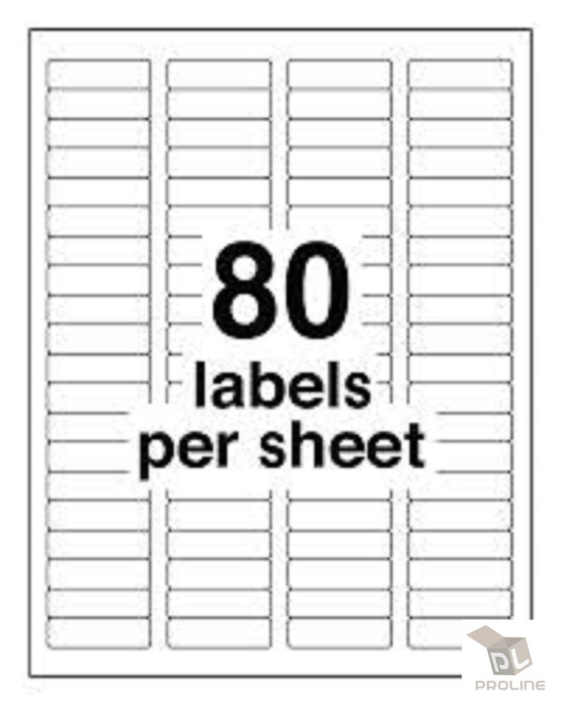 80000 Address Labels Laser Ink Jet 80UP 80 labels Per Sheet 1.75×0.5 1000 Sheets