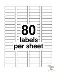 80000 Address Labels Laser Ink Jet 80UP 80 labels Per Sheet 1.75×0.5 1000 Sheets