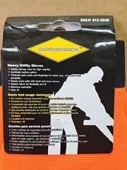 10 Pair Diamondback 812-2848 Safety Orange Utility Work Gloves, Stretch, Medium