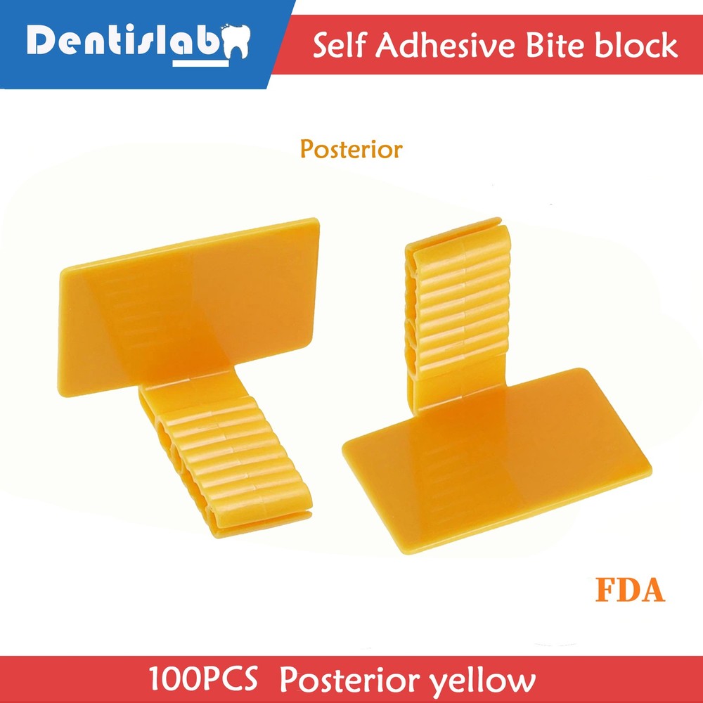 100Pcs Dental Sensor Holder self-adhesive X-ray Sensor Holder Posterior Yellow