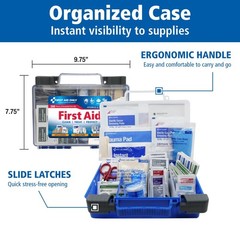 First Aid Kit, OSHA Compliant, 260 Pc for 50 People, Home/Car/Work