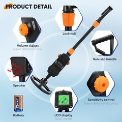 Metal Detector for Kids Lightweight Children Detector Waterproof with LCD.