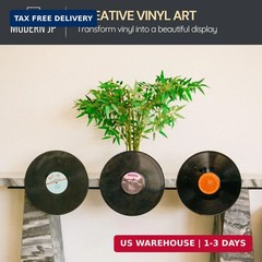 Modern JP Adhesive Vinyl Wall Mount for Discs (4-Pack) – Strong Hold Record Hold