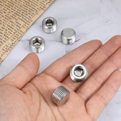 5 PCS 3/8″ NPT Male Pipe Plug Stainless Steel Pipe Plug Fitting Set Hex Counter