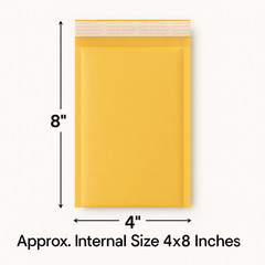 1000 Kraft Bubble Mailers 4×8 Padded Envelopes Bulk Shipping Supplies USA