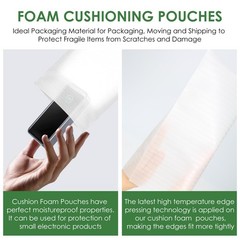 100 Pieces 8×10 inch Cushion Foam Pouches for Packing Dishes Foam Packing Pou…