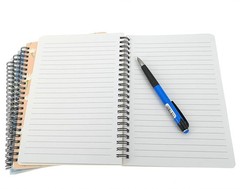 4 Pack A5 Spiral Notebook Journal,Wirebound 210 x 145millimeters, multicolor
