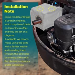 Muffler Blanket For Chinese Mini Excavator Skid Steer Briggs 13.5hp XR2100 420cc
