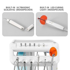 Portable Mobile Dental Delivery Unit Treatment Compressor Syringe Suction 4 Hole