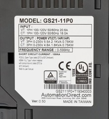 Automation Direct GS21-11P0_DURApulse GS20 series AC general purpose drive