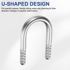 U Shaped Hose Barb Fitting 5/16″ (8mm) OD 304 Stainless Steel U-Joint Connector