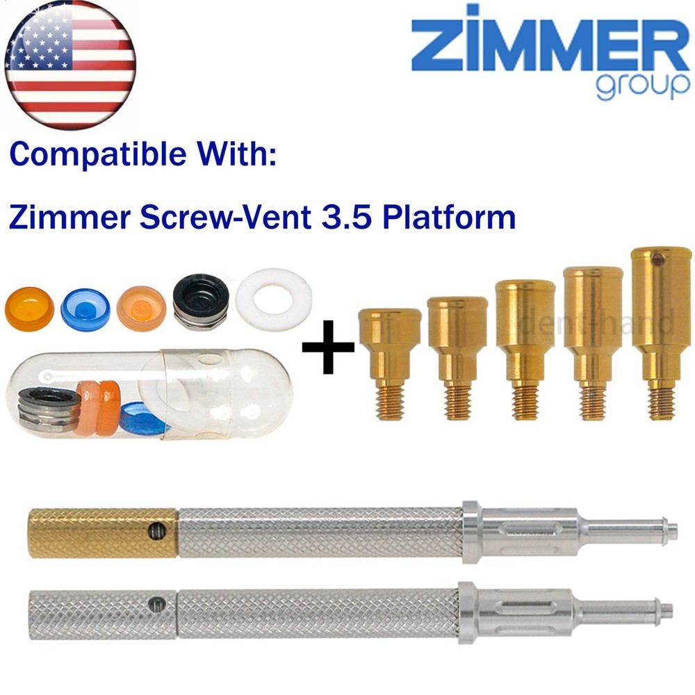 US Dental Zimmer Locator Abutment PA Dia=3.5mm 1-5mm Implant Retention Caps Tool