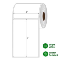 6 Rolls 4″x6″ Direct Thermal Shipping Labels 250/Roll for Zebra LP2844 ZP450