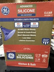 GE Advanced Clear Silicone 2 Kitchen and Bath Caulk Sealant 2.8 oz. (12ct Box)
