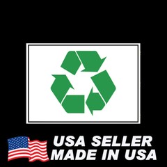 Recycle Symbol STICKER or FLEXIBLE MAGNETIC SIGN magnet Recycling 7.5×10.75″