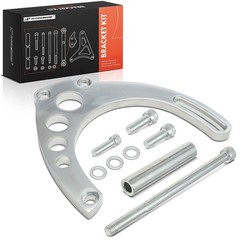 A-Premium Polished Aluminum Alternator Bracket Kit | Compatible with Chevy Bi…