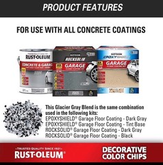 Rust-Oleum Glacier Gray Decorative Color Chips 1 lb.