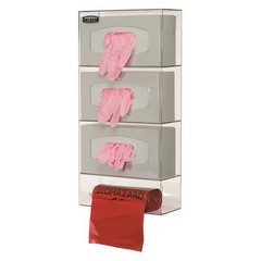 Bowman Dispensers Ps004-0111 Glove Dispenser, Petg, Holds (3) Boxes, Bag Roll
