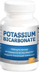 Pure Potassium Bicarbonate Supplement Capsules pH Balance Pills High Potassiu…