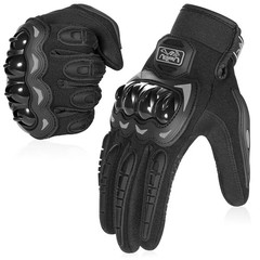 Motorcycle Gloves for Men and Women, Full Finger Touchscreen Motorbike Gloves…