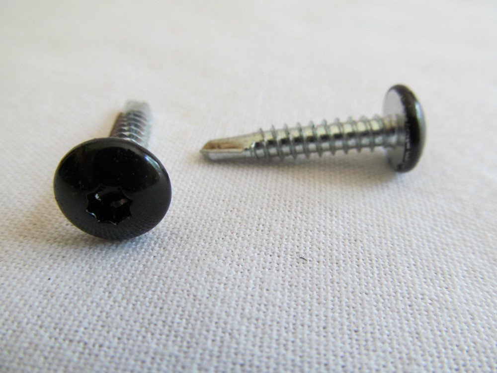125 #10×1″ Truss Head Double Square BSD 3 Flutes Hard Zinc BLACK Head Screws RV