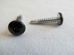 125 #10×1″ Truss Head Double Square BSD 3 Flutes Hard Zinc BLACK Head Screws RV