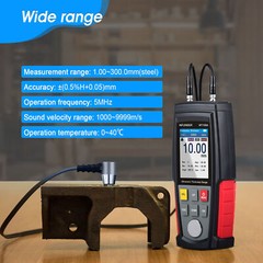 Digital Ultrasonic Thickness Gauge Meter Tester 1-300mm Tool for Metal Cast Iron