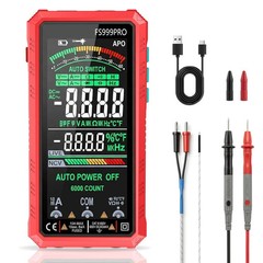 Digital Multimeter Tester Auto-Ranging TRMS 6000 Counts Voltmeter Smart Recharge