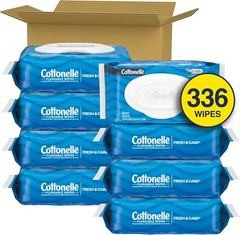 Cottonelle FreshCare Flushable Wet Wipes – 42 Count Flip-Top Moist Toilet Wipes