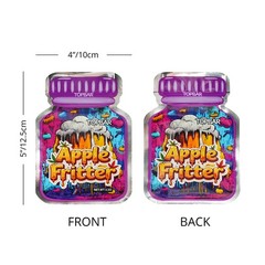 100X Vibrant Print Jar Mylar Storage Bag 3.5g Resealable Airtight Zipper Pouches