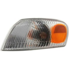 2pc Clear/Amber Corner Light Lens w/Bulb/Socket for Toyota Corolla