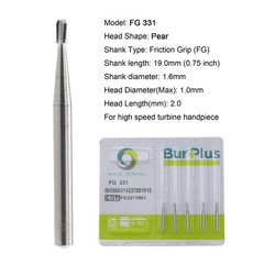 Wave Dental Carbide Burs FG 19mm High Speed Surgical 25mm FG SURG 330 557 702 6