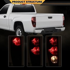 Rear Tail Lights Assembly for Chevy Colorado GMC Canyon 2004-2012 Smoky Lens