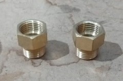 SET OF 2 – Brass Adapter Fitting – 1/2 Inch BSP Female X 1/2 Inch NPT Male
