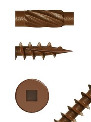 500 PCS #8×2-1/2″ Brown Ruspert Coated Square Drive All-Purpose Deck Screws
