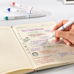 Erasable Gel Pens, 6 Colors Retractable 0.7mm Fine Point Erasable Pens Clicker +