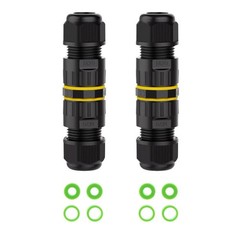 6 Pin Waterproof Electrical Wire Connector IP68, 5-12mm, 16A 450V, 2 Pack
