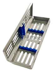 DENTAL SURGICAL AUTOCLAVE STERILIZATION CASSETTE RACK BOX TRAY FOR 5 INSTRUMENTS
