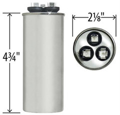 R100335-12 – 45 + 5 Uf MFD 440 Volt VAC – Lennox round Dual Run Capacitor Upgrad