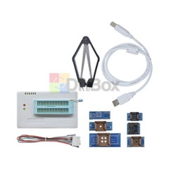 TL866II Plus Programmer TL866 USB EPROM EEPROM 7 Adapters Socket Extractor Suie